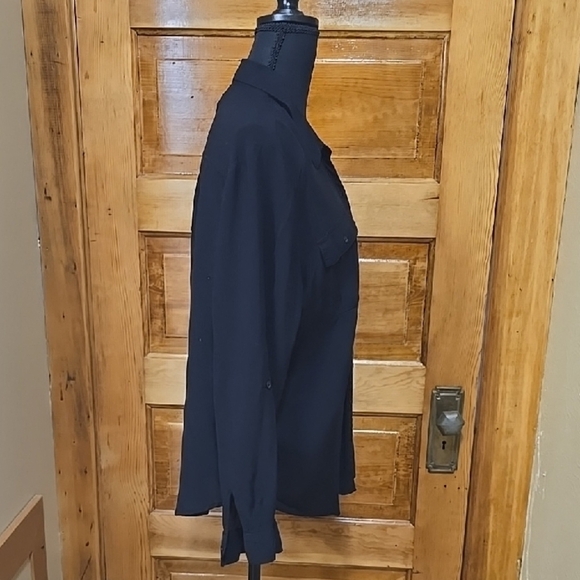 a.n.a Elegant Black Long Sleeve Top PXL - Picture 3 of 5